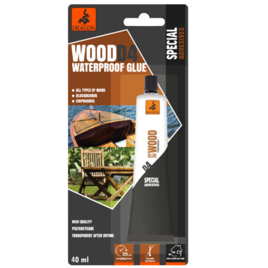 DRAGON Wood WATERPROOF glue D4 40ml vodotěsné na dřevo  (DKDD4040_BL_INT1)
