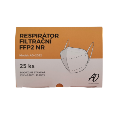 AD respirátor FFP2 bílý 25 ks  (INTAD-2022-25)