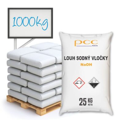 Louh sodný vločky, hydroxid sodný 1000 kg  (KC-00002)