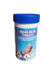 Aqua Blue Pomalu rozpustné tablety na úpravu bazénové vody 1 kg - Aqua Blue Tablety 1kg jsou pomalu, beze zbytku rozpustn 200g tablety s cca 80% aktivnho chloru, vhodn pro prbnou dlouhodobou dezinfekci baznov vody.