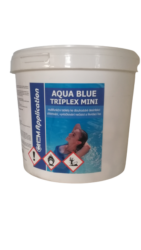 Aqua Blue triplex Mini Multifunkční  minitablety pro úpravu bazénové vody 5 kg - Aqua Blue Triplex 5kg je pomalu rozpustn tfunkn ppravek pro itn baznu ve form tablet. Obsahuje sloky pro dezinfekci, vyvlokovn a proti tvorb as.