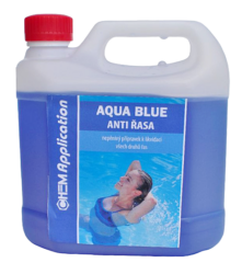 Aqua Blue Antiřasa - přípravek proti tvorbě a růstu řas 3 l - Aqua Blue Antiřasa ničí všechny druhy řas vyskytujicích se v bazénech. Je velmi účinný na výskyt zelených řas v bazénu. Má výrazné bakteristatické a baktericidní účinky proti širokému spektru mikroorganismů. Přípravek také účinně omezuje výskyt šlemu ve filtračních zařízení a zvyšuje jeho účinnost. Díky svému složení má dlouhodobé účinky a v bazénové vodě se odbourává pomalu.